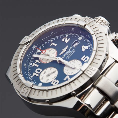 breitling super avenger model a13370 automatic chronograph watch|Breitling super avenger bezel.